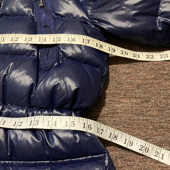 Polo Ralph Lauren Down Puffer Jacket Coat Youth Girls Size XL 16 Blue Hooded - Picture 10 of 12